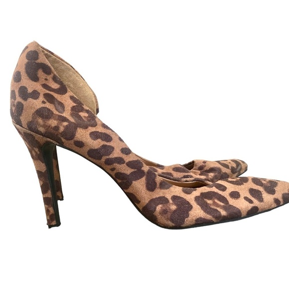 Mossimo Leopard Animal Print Heels Women’s Size 9.5 Brown - Picture 2 of 5